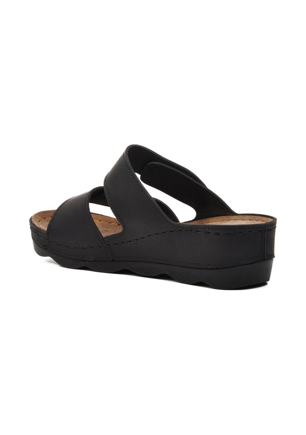 Resim Ayakmod 37-976 Siyah Kadın Çift Bantlı Terlik 001 