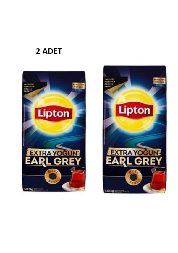 Lipton Extra Yoğun Early Grey Bergamot Aromalı Siyah Dökme Çay 2 x 500 G