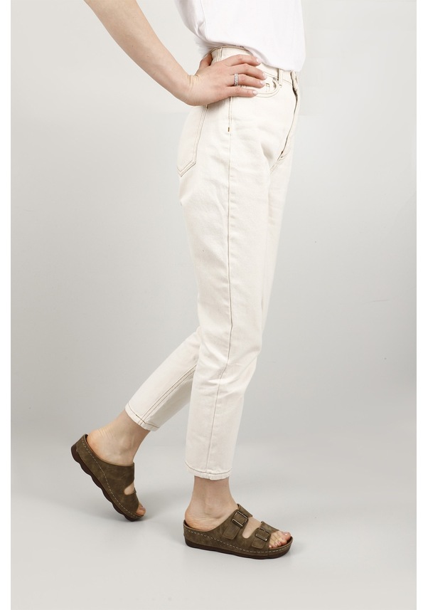 Resim Gönderi R Vizon Tokalı Dolgu Topuk Comfort Terlik Vizon 