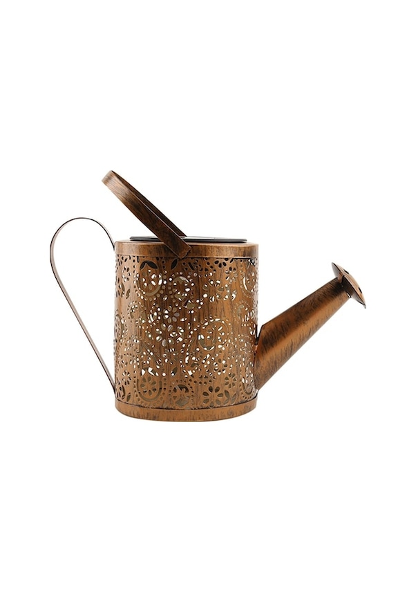 Resim Güneş Enerjili 36 Led Isı Beyazı Işık Kontrollü Çelik Su Kettlesi, 600mah Şarj Edilebilir Pil, Bahçe Dekorasyon Işığı Kanca Yok Diğer Diğer 