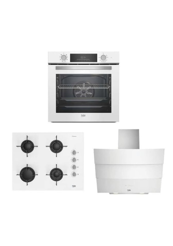 Beko BFC 430 B - BOCD T 6510 EB - ADE 62540 B Beyaz Ankastre Set ...