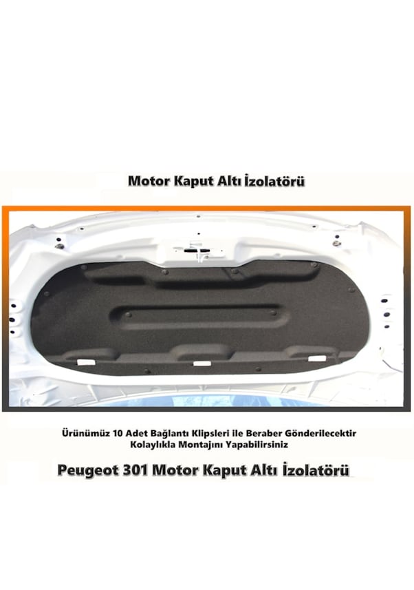 Peugeot 301 Motor Kaput Alti Ses Izolatörü 2012-2016 Arasi 46450205