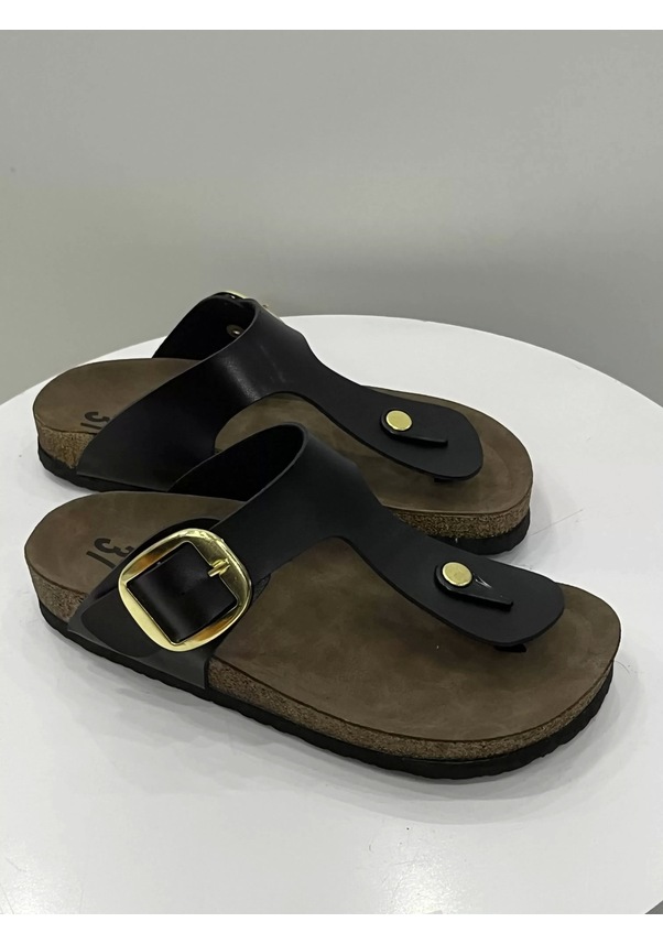 Resim Gema Kadın Parmak Arası Siyah Terlik Yeni Sezon Siyah 