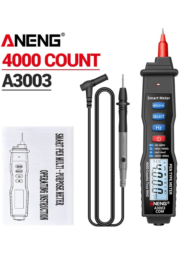 A3003 Siyah-aneng A3003 Dijital Kalem Multimetre Profesyonel 4000 Sayım ...