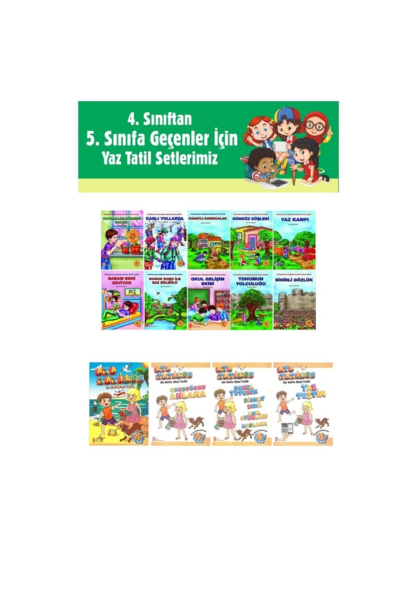 4.sınıftan 5.sınıfa Geçenler İçin Ata Tatilde Seti +10 Lu Hikaye Seti ...