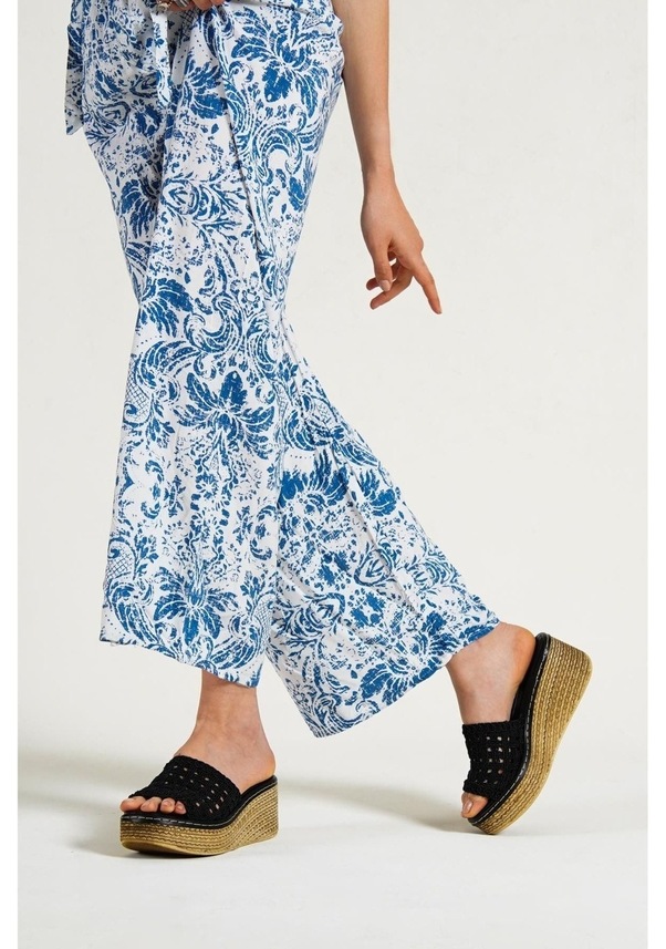 Resim Belinda Kadın Dantel Detaylı Dolgu Topuk Terlik 001 