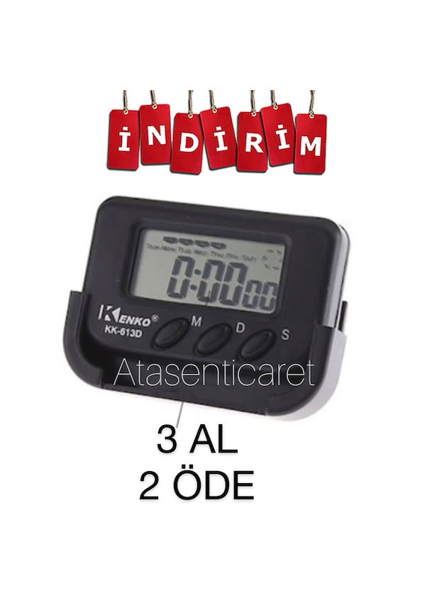 Kenko Marka Araç Içi Saat(Araba Saati)Kronometre(Kk-613D)Alarm ...