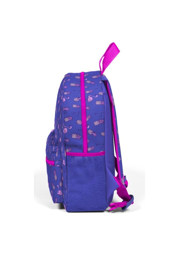 Resim Minik Yuva Sırt Çantası Lavanta Pembe Flamingo Desenli İki Bölmeli 23152 