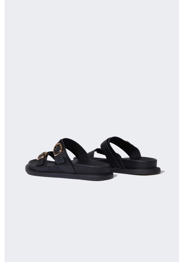 Resim DeFacto Kadın Düz Taban Suni Deri Terlik D8989AX25SMBK23 Siyah 