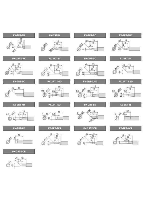 GOOT PX-2RT Serisi Havya Uçları - Orijinal Yedek Parça Fiyatları ve ...