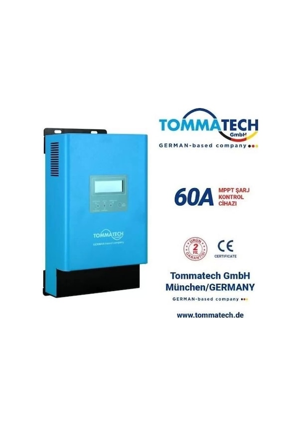 Tommatech 60 Amper Mppt Solar Şarj Kontrol Cihazı Lcd 122448 Volt Fiyatları Ve Özellikleri 5116