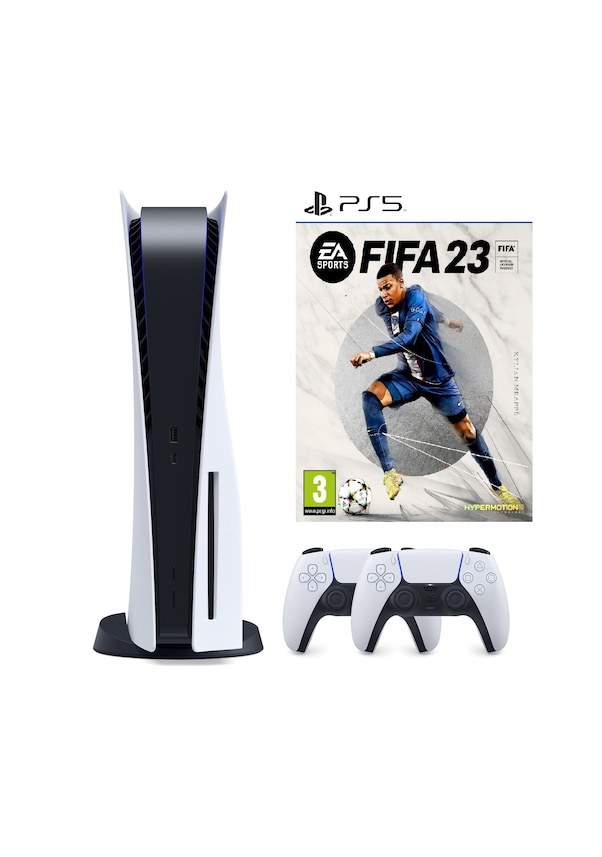 Sony Playstation 5 PS5 Oyun Konsolu + 2 Dualsense Kol + PS5 Fifa 2023 (İthalatçı Garantili)