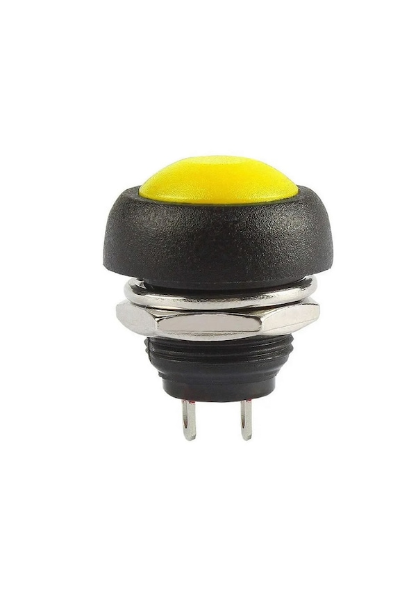 12mm Pbs-33b 2 Pin Push Buton Sarı On Off 1a 250v Mini Fiyatları ve ...