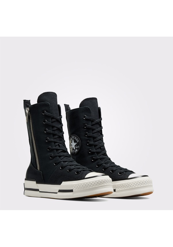 Resim Converse Chuck 70 Plus Unisex Siyah Platform Sneaker Düz A10361c Siyah 