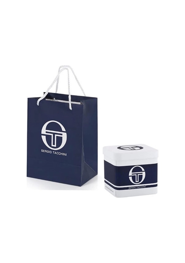 Resim Sergio Tacchini Premium Lüx Deri Kordon Erkek Kol Saati Stsd003 Siyah - Gümüş 