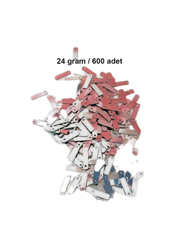 Resim Koyu Pembe 15 X 5 Mm Dantel Oya Yazma Halhal Abiye Lazer Kesim Pul 600 Adet / 24 Gram 