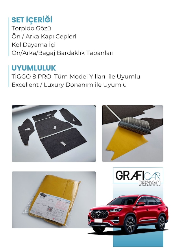 Resim Chery Tiggo 8 Pro Konfor Seti - Excellent / Luxury Uyumlu 