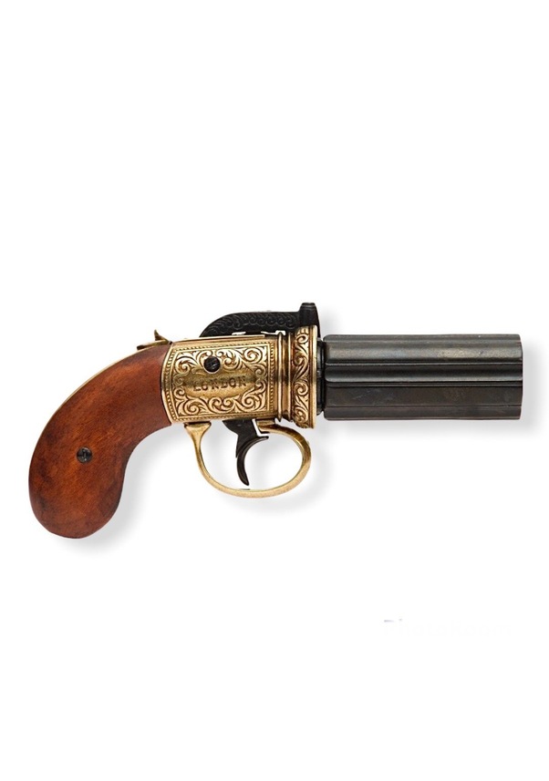 Denix 6 Barrels Pepper Box Revolver England 1840 Fiyatları Ve Özellikleri