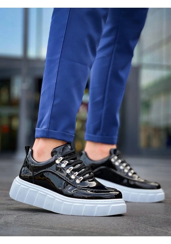 Resim Kb-x10 Kuback Siyah Rugan Beyaz Yüksek Taban Günlük Spor Ayakkabı Çok Renkli 