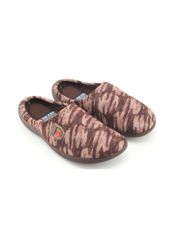 Resim Gezer Erkek Kışlık Pu Rahat Taban Ev Bahçe Gondol Terlik Kahve 