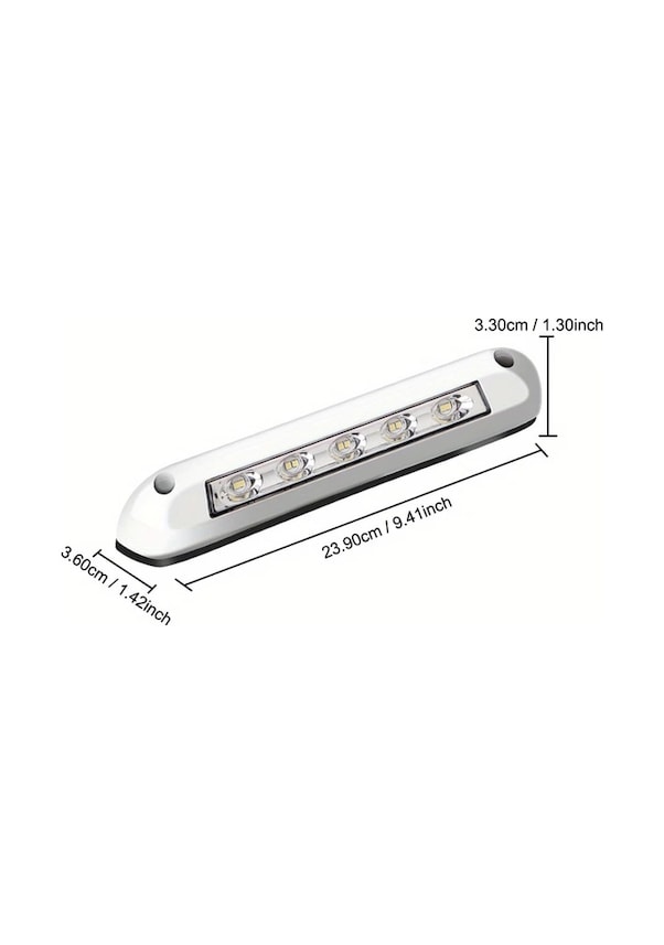 Resim Boatshop1 Siyah 12v 24v Led Karavan Duvar Lambası Çok Renkli Abs Dış İç Aydınlatma Rv Veranda 