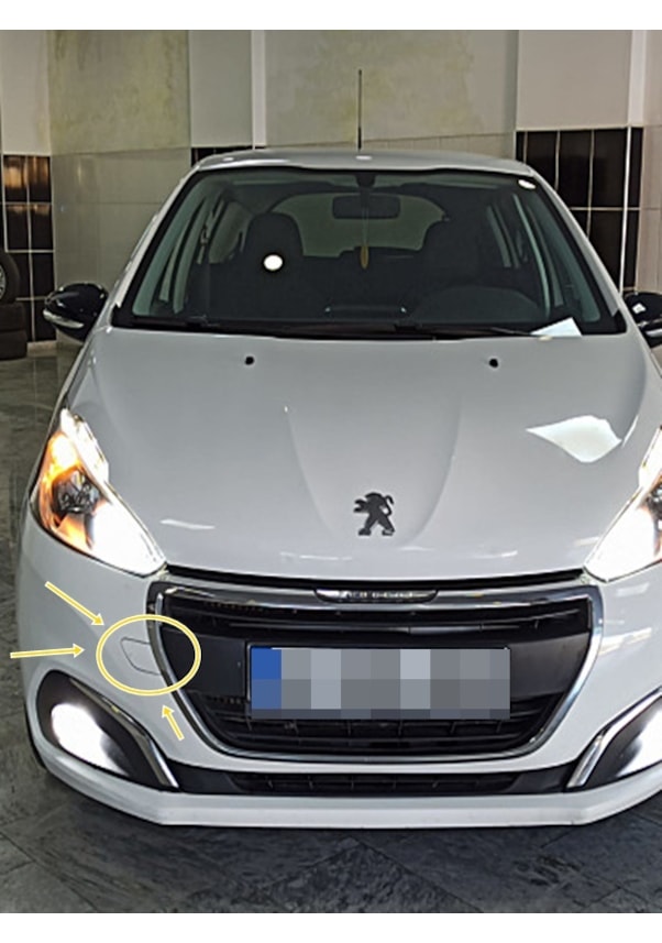Resim 1613479380ön Tampon Çeki Demir Kapağı Peugeot 2008 2015-18 