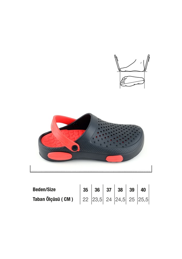 Resim Gezer Yazlık Islak Zemin Sabo Kadın Terlik Siyah-kırmızı Siyah - Kırmızı 