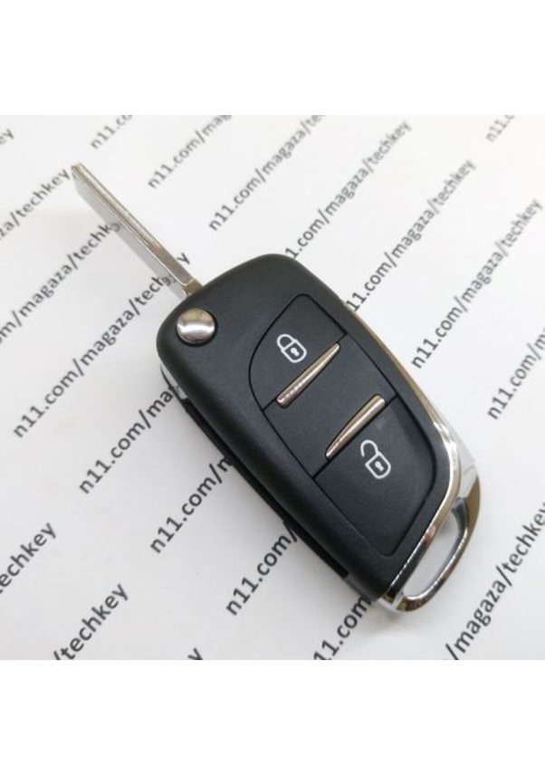 1.Kalite Peugeot 2 Buton Yeni Tip Sustalı Dönüşüm Anahtar Kabı IV8498