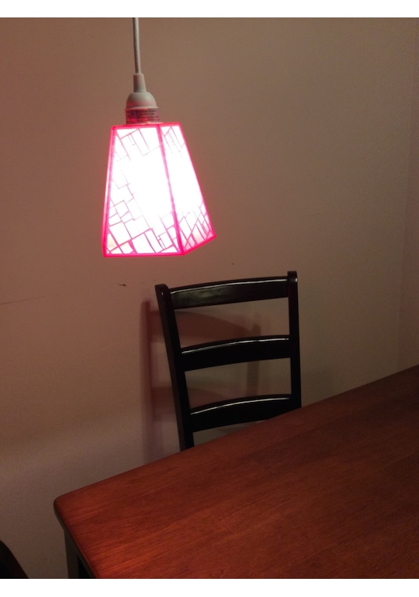 Resim Opencart Sarkıt Abajur - Kare Desenli Sadece Plastik Aparattır 