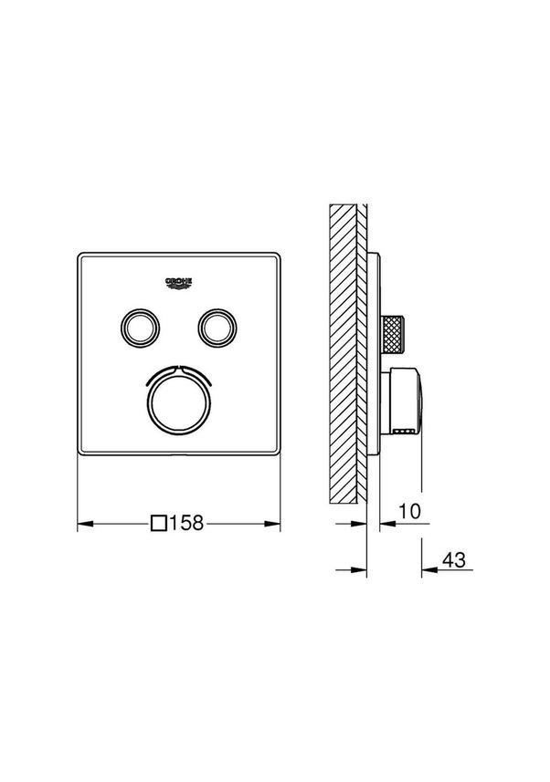 Resim Grohe Smartcontrol 2 Valfli Gizli Mikser 29148000 Krom 