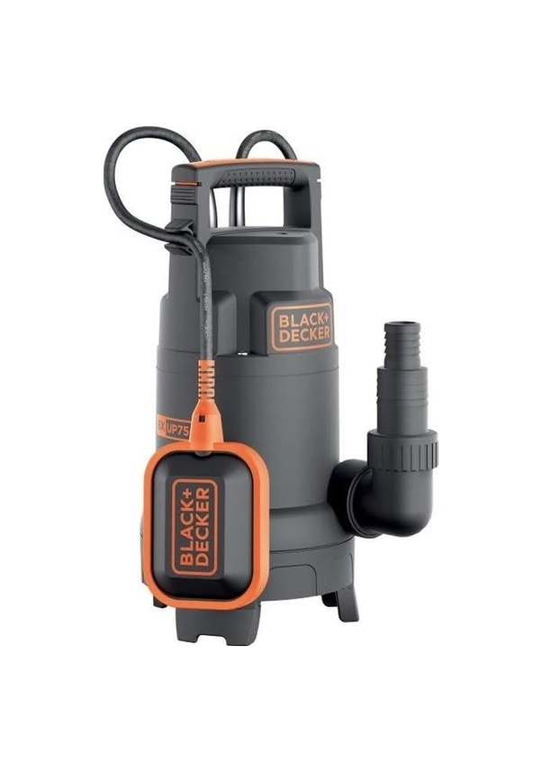 BLACK+DECKER Tauchpumpe BXUP750PTE 750W – Für Klar-/Schmutzwasser, 13.000 L/h, 8 M Förderhöhe, Mit Schwimmerschalter