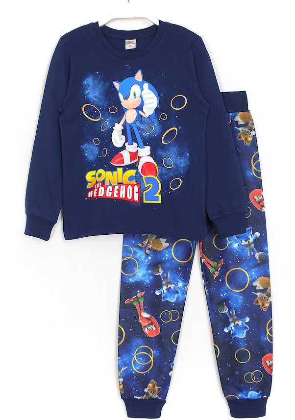 Kirpi Sonic Knuckles Tails 3D Baskılı Erkek Çocuk Pijama Takımı