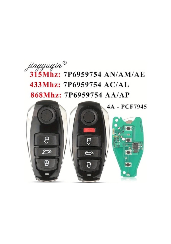 Resim Lumaworld Vw Touareg 2010 2014 Hitagcvga Pcf7945ac Chip 315mhz 433mhz 868mhz Circuit Board Only Akıllı Araba Anahtarı 