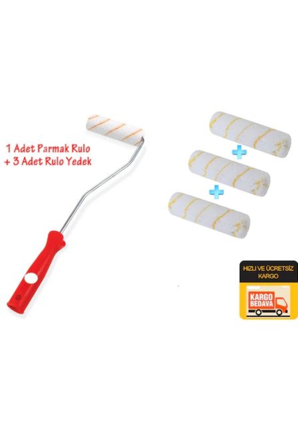 Parmak Rulo Kalorifer Rulosu + 3 Adet Parmak Rulo Yedek Fiyatları ve