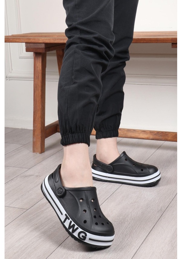 Resim Siyah Eva Hafif Unisex Sabo Terlik Twg-216 G Siyah 