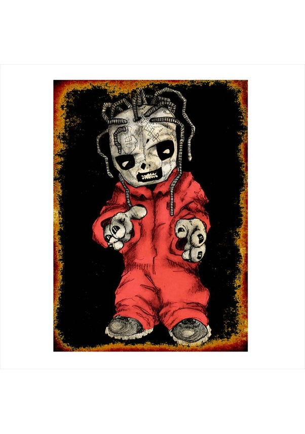 Slipknot Maskotu Hediyelik Ahşap Tablo