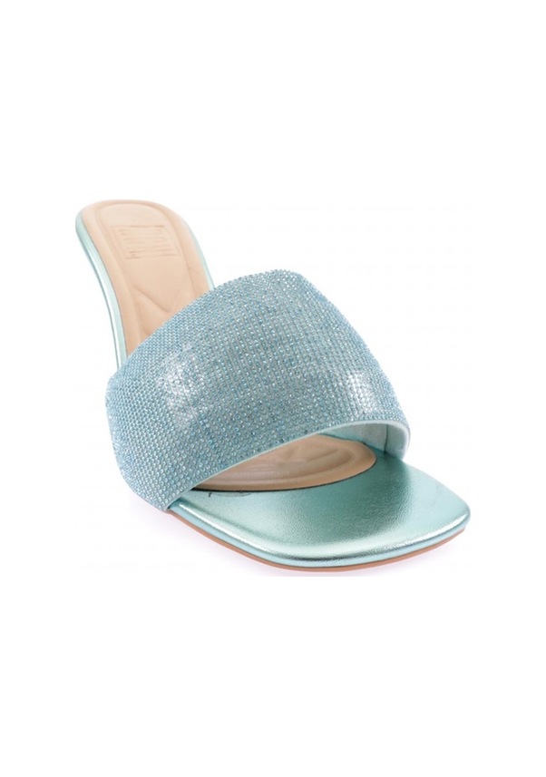 Resim Dgn 8021-23y Kadin Silver Taşli Topuklu Terlik 8021-2219-R0049 Açık Mavi 