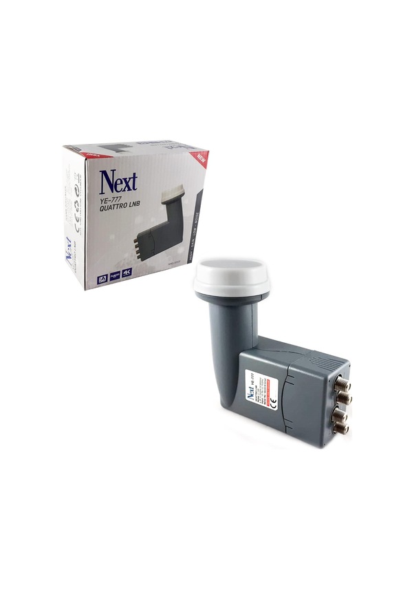 Megasat LNB Diavolo Quattro 0.1dB – Ricevitore A 4 Uscite Per Impianti Satellitari, Alimentazione Manuale