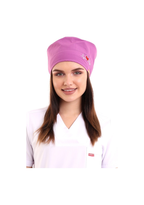 Resim Açık Mor Kalp Ritim İşlemeli Cerrahi Bone - Doktor Bone-Standart-123 Açık Mor 