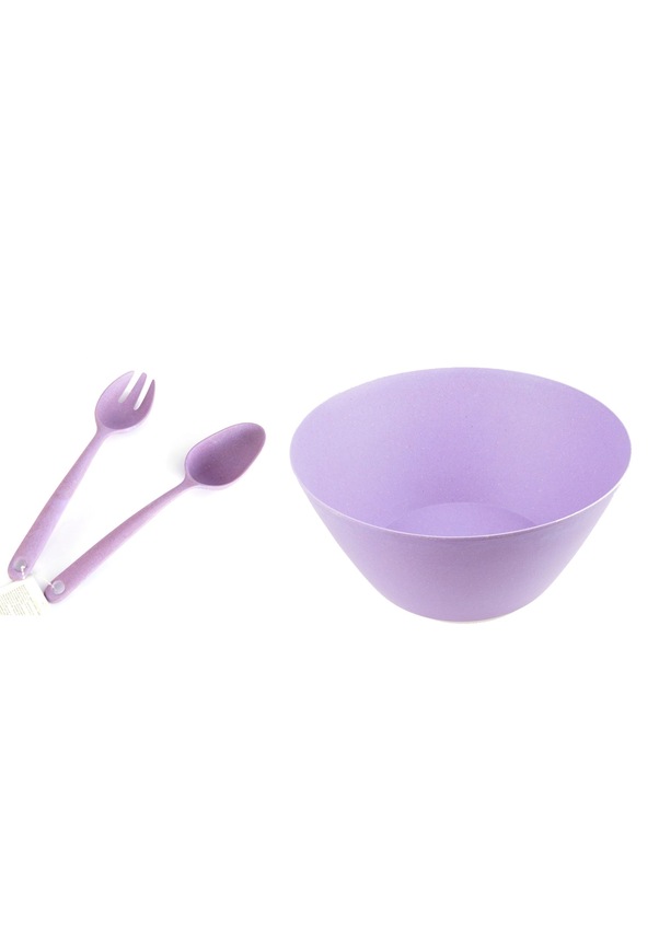 Sia Bambu Mor Salata Kasesi Kaşık Çatal Seti 25 x 25 x 11 CM 5 Litre Fiyatları ve Özellikleri