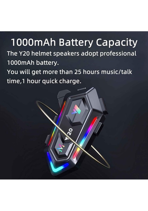 Resim Prosev Y20 Kask Bluetooth Kulaklık Mikrofon Seti - Interkom 