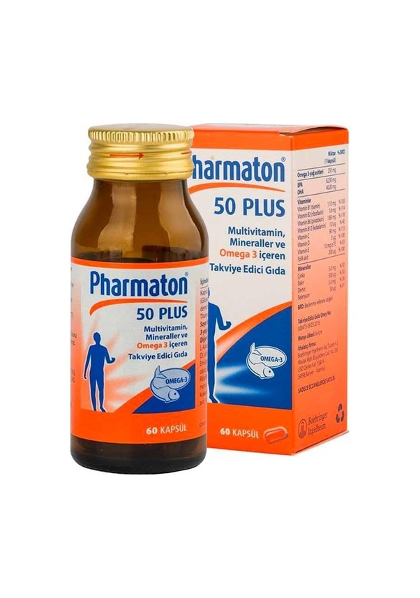 Pharmaton 50 Plus 60 Kapsül Fiyatları ve Özellikleri