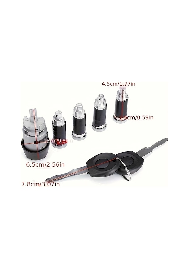 Resim Lumaworld 1 Set Volkswagen T4 Caravelle Mk Iv 1990 2003 Araç Kapı Kilidi Silindirleri 4 Kilit Silindiri 2 Anahtar 