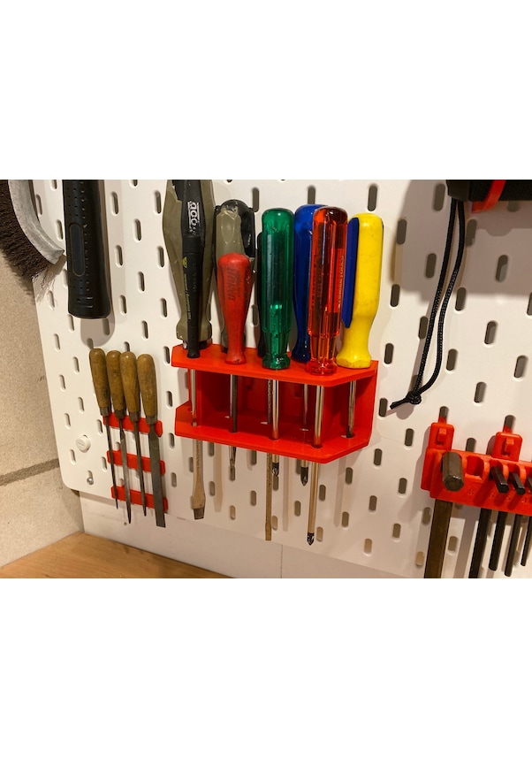 Resim Opencart Ikea Skadis Tornavida Tutucu 9 Adet Sadece Plastik Aparattır 