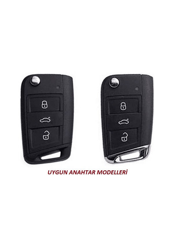 Resim Volkswagen Polo Uyumlu Golf Uyumlu7 Passat Uyumlu Tiguan Silikon Anahtar Kılıf Seti 