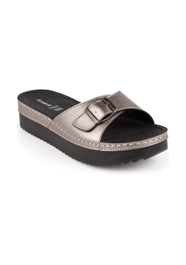 Resim Muya Lisbon Anatomik Taban Kadın Terlik Platin 