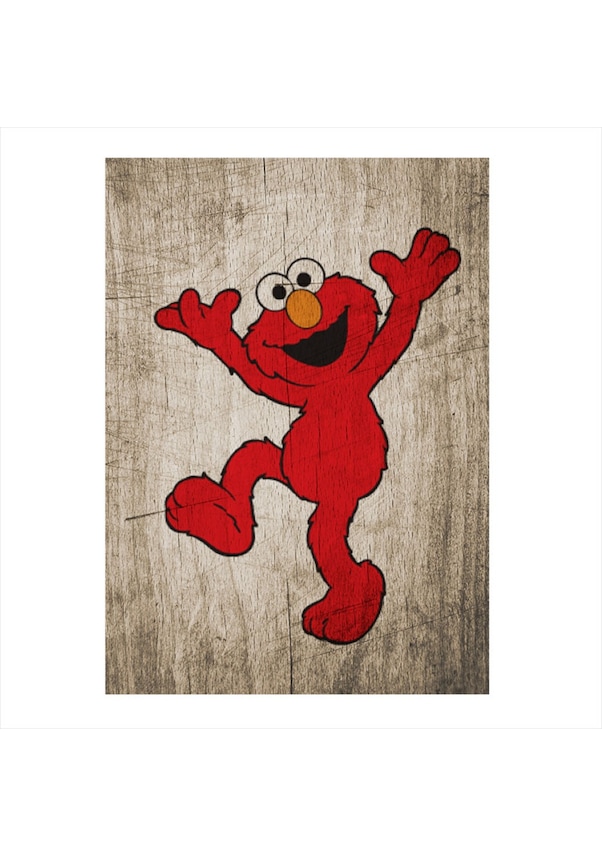 Elmo Dans Ediyor Desenli Ahşap Tablo