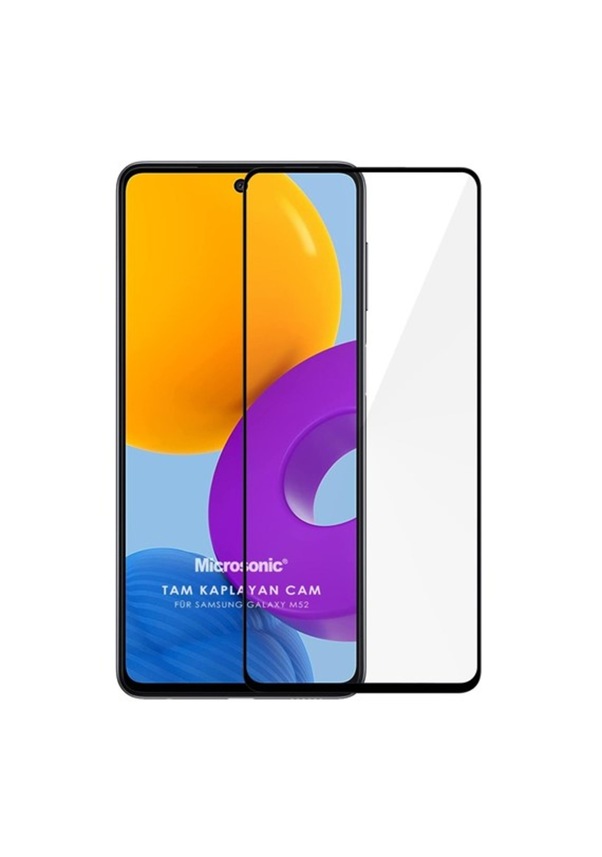 Samsung Galaxy M52 Tam Kaplayan Temperli Cam Ekran Koruyucu Samsung Galaxy M52 Tam Kaplayan Temperli Cam Ekran Koruyucu