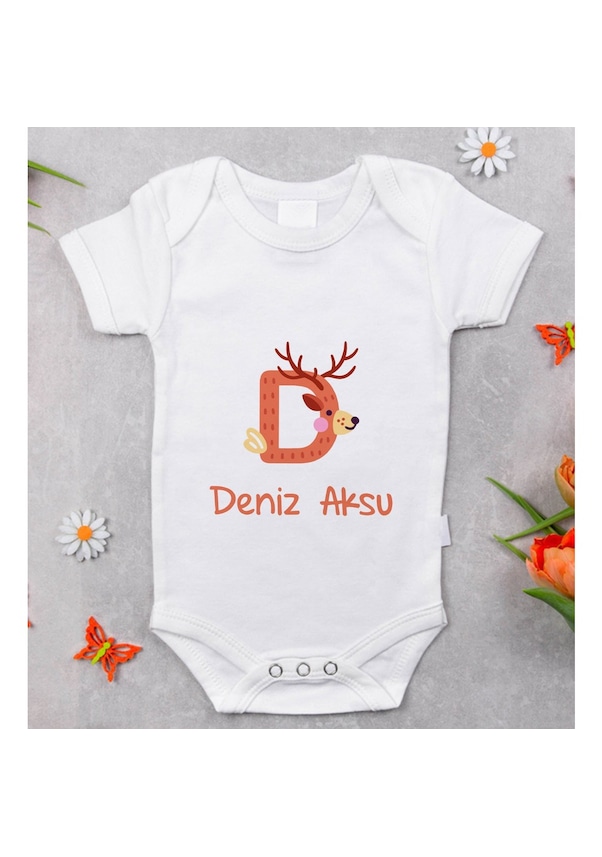 Bitmeyenkartus Bk Kids Isimli Harfli Bebek Body Zıbın - Model 2 Bitmeyenkartus Bk Kids Isimli Harfli Bebek Body Zıbın - Model 2