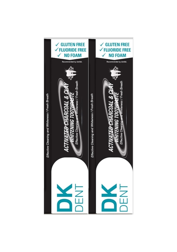 Dermokil DK Dent Aktif Karbon & Kil Beyazlatıcı Diş Macunu 75 ML x 2